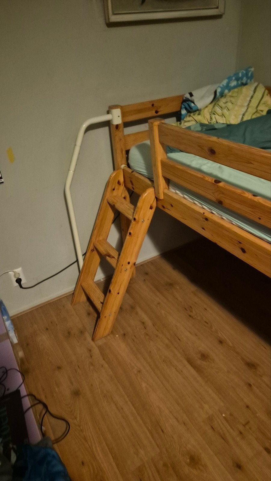 Flexa Middenhoogslaper met Jungle Speelgordijn, Ophalen, Gebruikt, Eenpersoons, Hout