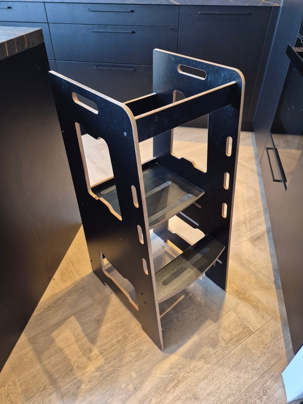 Minera leertoren zwart, Kinderen en Baby's, Kinderstoelen, Ophalen, Gebruikt, Meegroeistoel