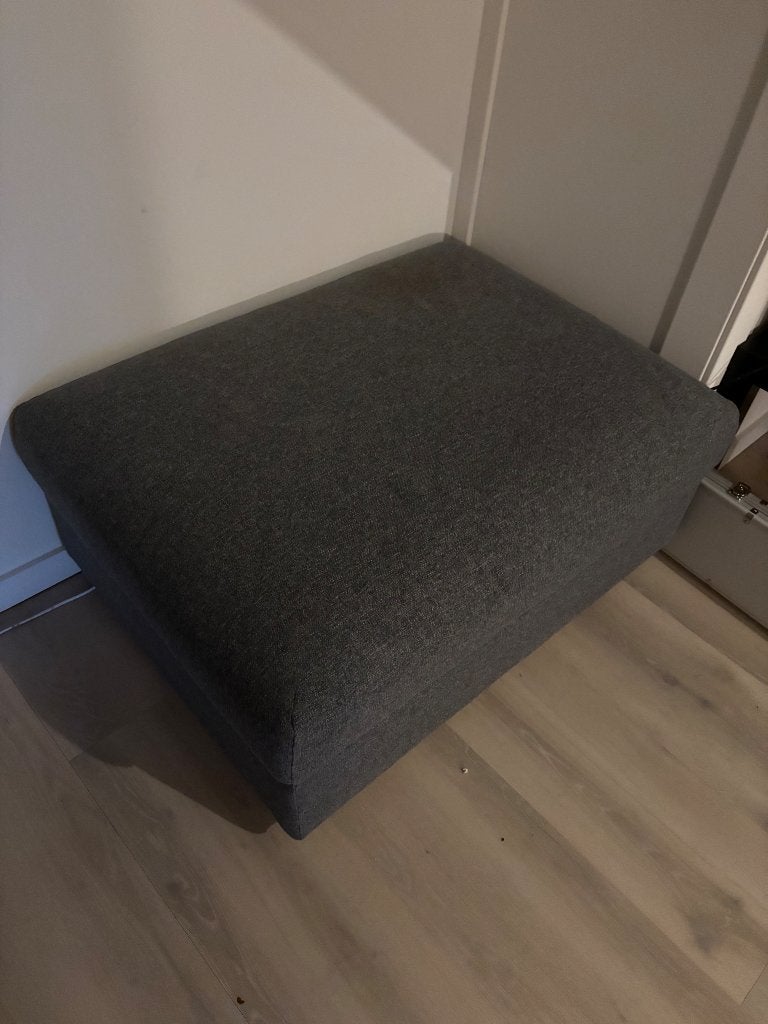 Poef, 50 tot 75 cm, Zo goed als nieuw, 100 tot 125 cm, Rechthoekig