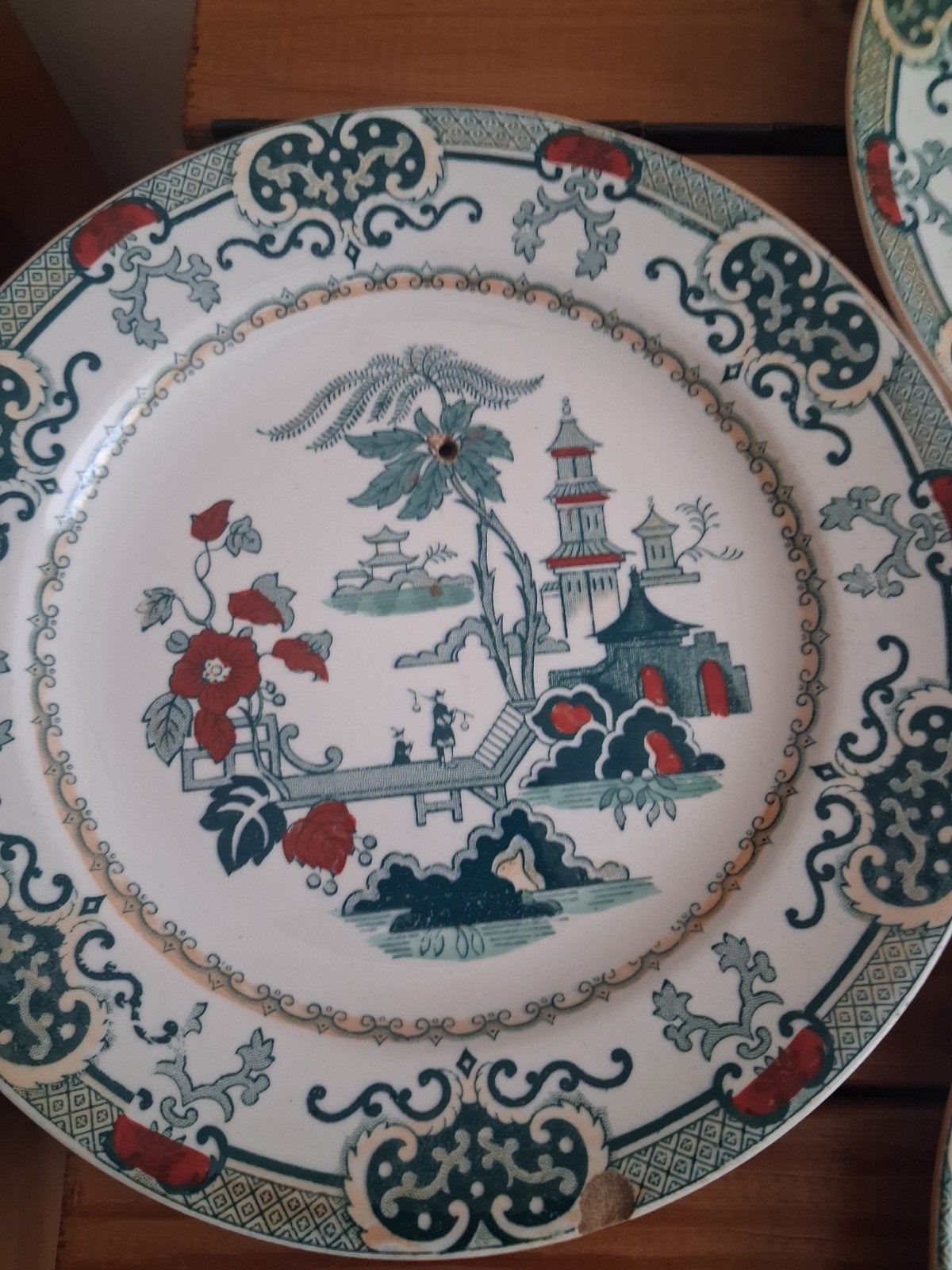 Set van 7 Petrus Regout & Co. Maastricht Pekin borden, Antiek en Kunst, Antiek | Servies los, Ophalen of Verzenden