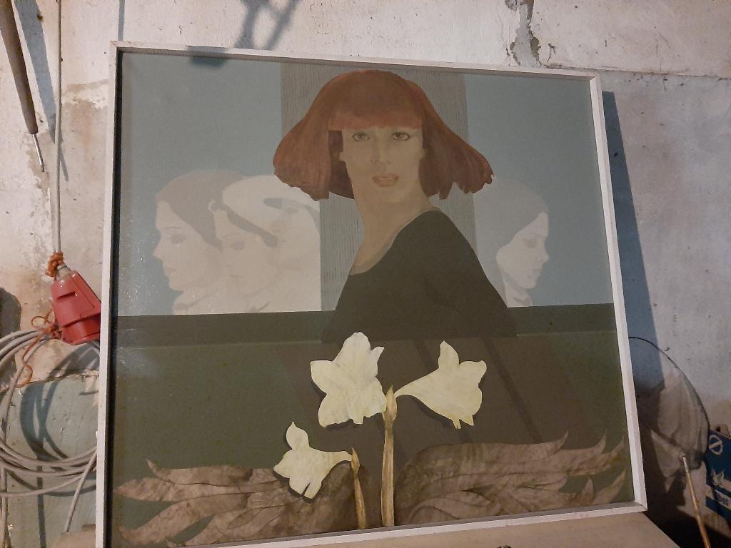 Schilderij Jaap Eerland '79; 4 Irissen, Ophalen
