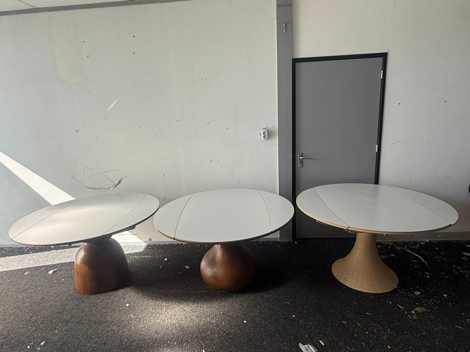 Japandi eettafels uitschuifbaar rond / rechthoek 130 cm, Ophalen of Verzenden, Zo goed als nieuw, Rond, 100 tot 150 cm