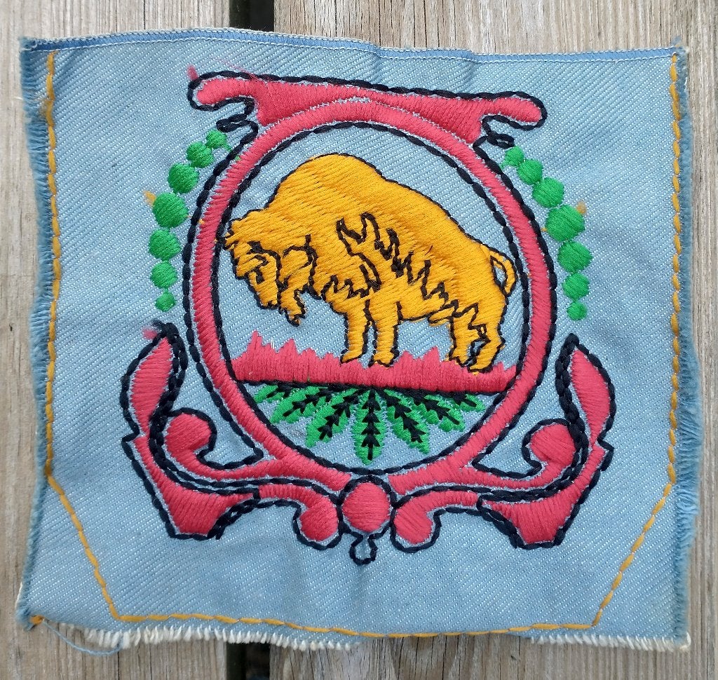 Patch Amerikaanse Bizon, Verzamelen, Verzenden, Gebruikt
