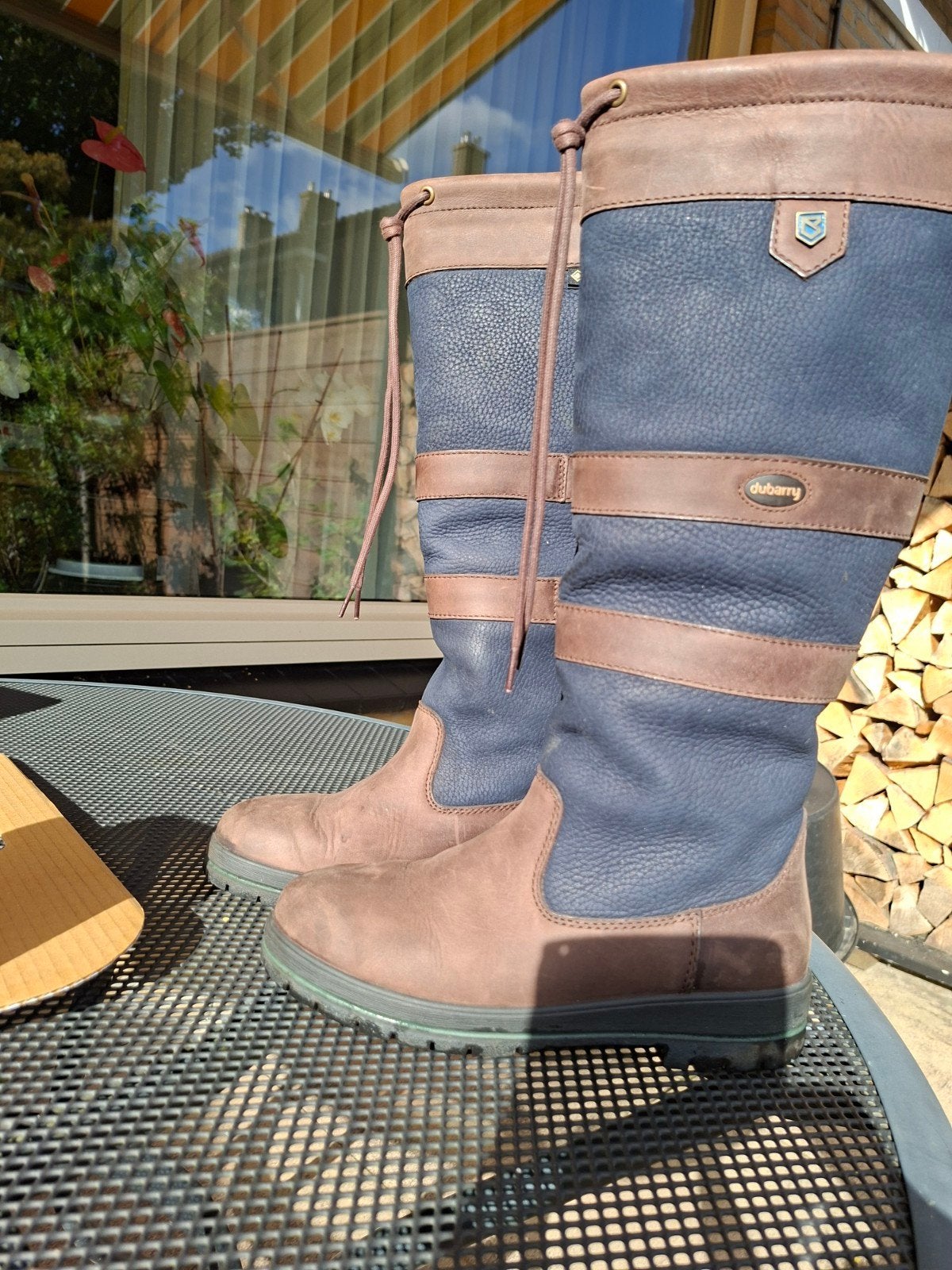 dubarry dames laarzen navy/brown maat 37, Hoge laarzen, Bruin, Zo goed als nieuw, Ophalen