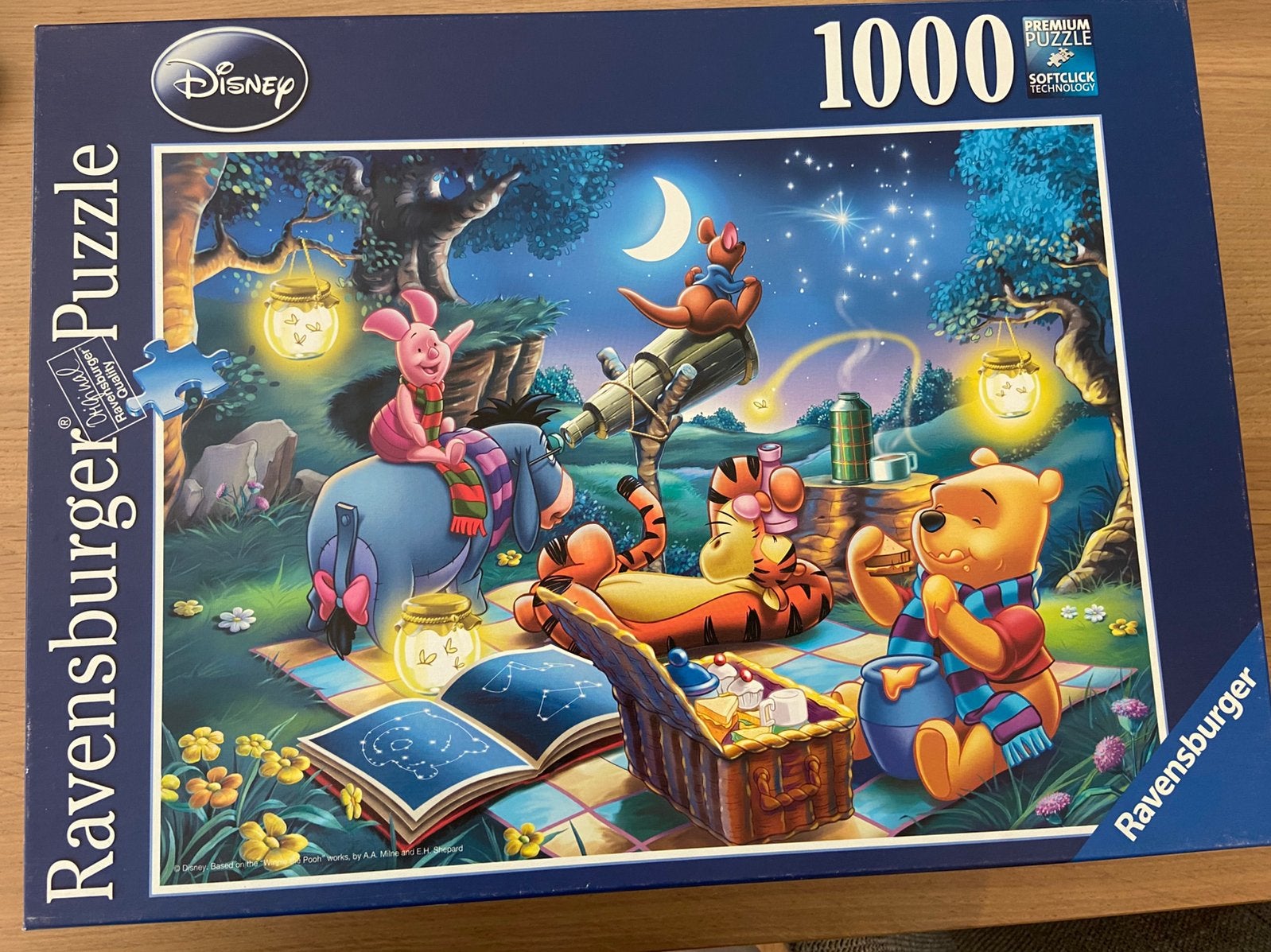 Puzzel Winnie the Pooh, Disney, 1000 stukjes, Hobby en Vrije tijd, Denksport en Puzzels, Ophalen of Verzenden, 500 t/m 1500 stukjes