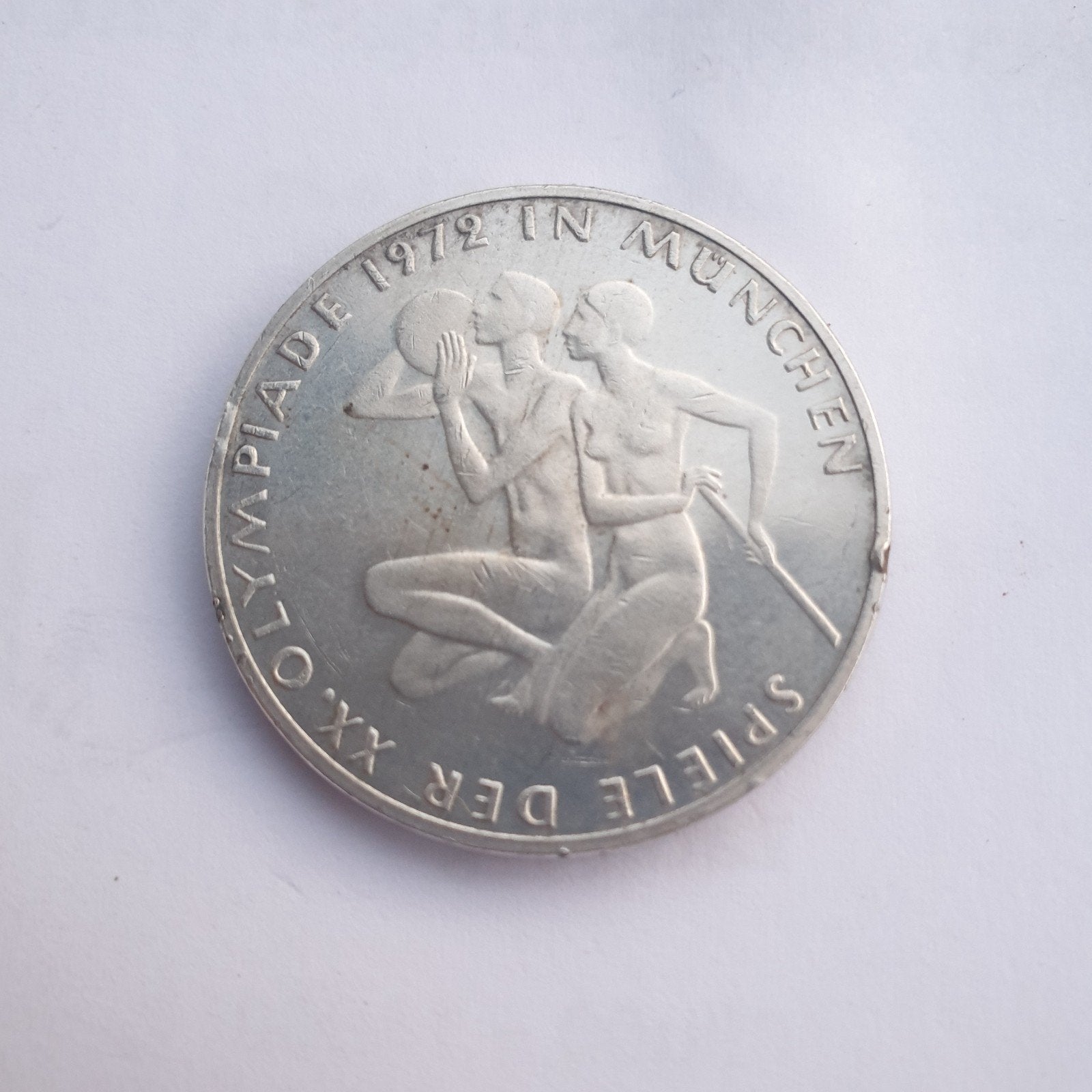 10 Mark Olympische Spelen München 1972 Duitse Munt, Ophalen of Verzenden, BRD, Gestempeld