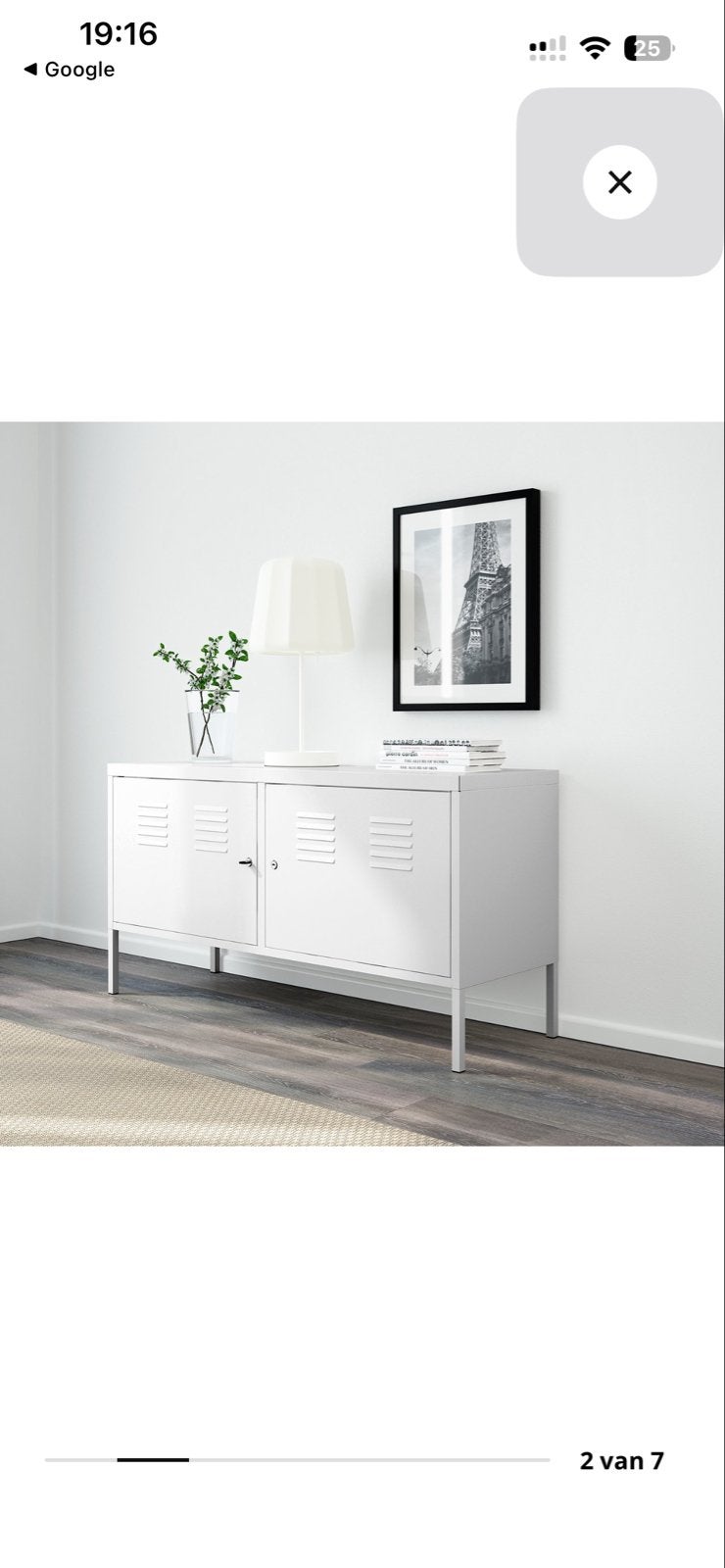 IKEA PS Kast wit - Stalen tv kast (locker), Ophalen, Gebruikt, 100 tot 150 cm, Minder dan 100 cm