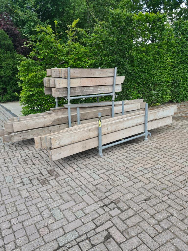 Gebruikte steigerplanken 2,50 euro per meter, Doe-het-zelf en Verbouw, Ophalen, Gebruikt, 25 tot 50 mm, Plank