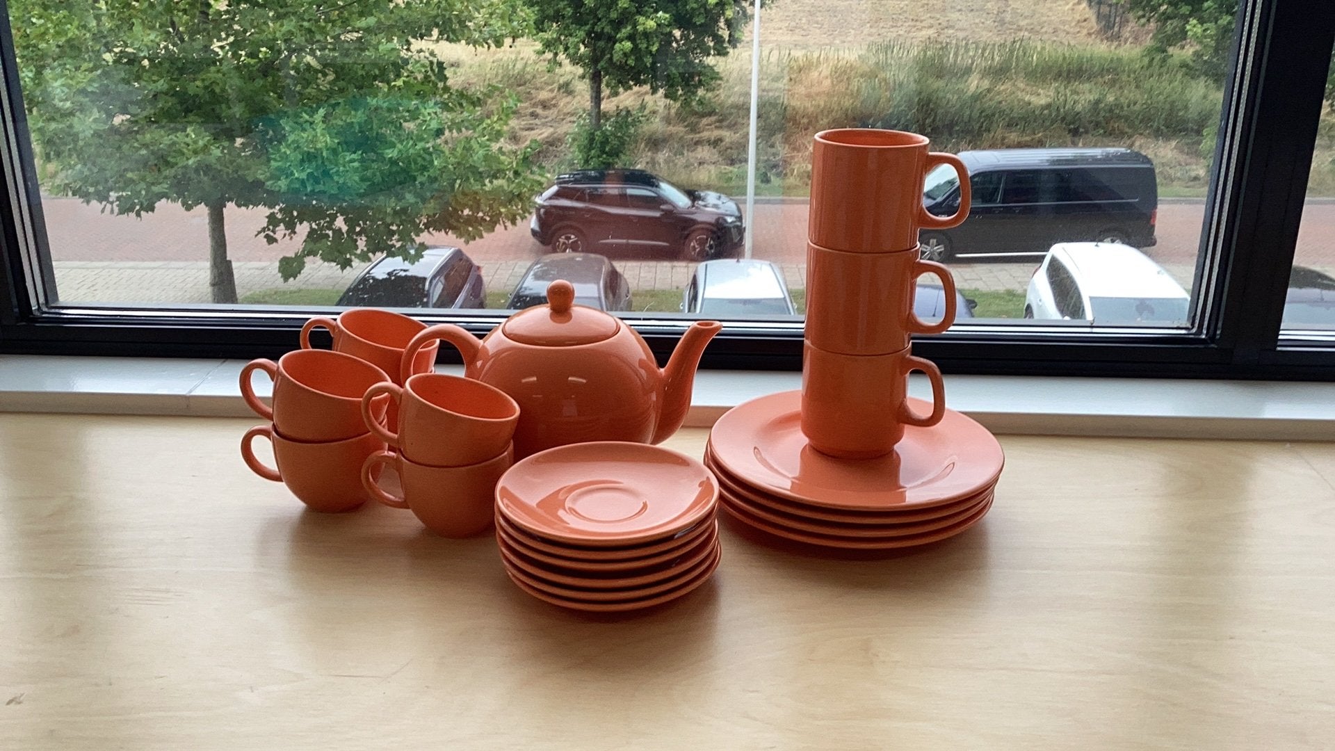 Oranje service set, Ophalen