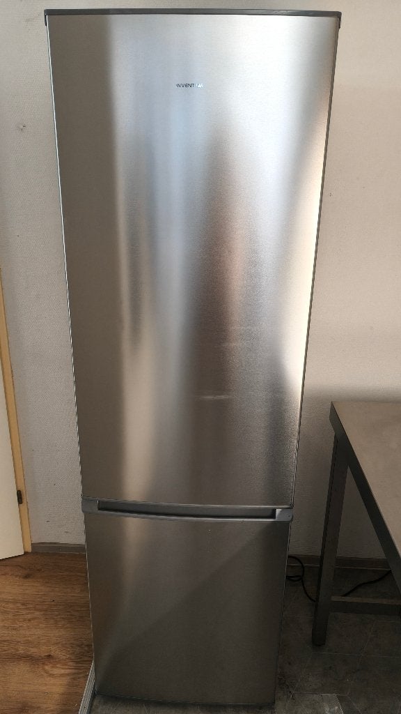 Inventum KV1808R Koelkast Vriezer Combinatie RVS, Ophalen, 200 liter of meer, Met aparte vriezer, 160 cm of meer