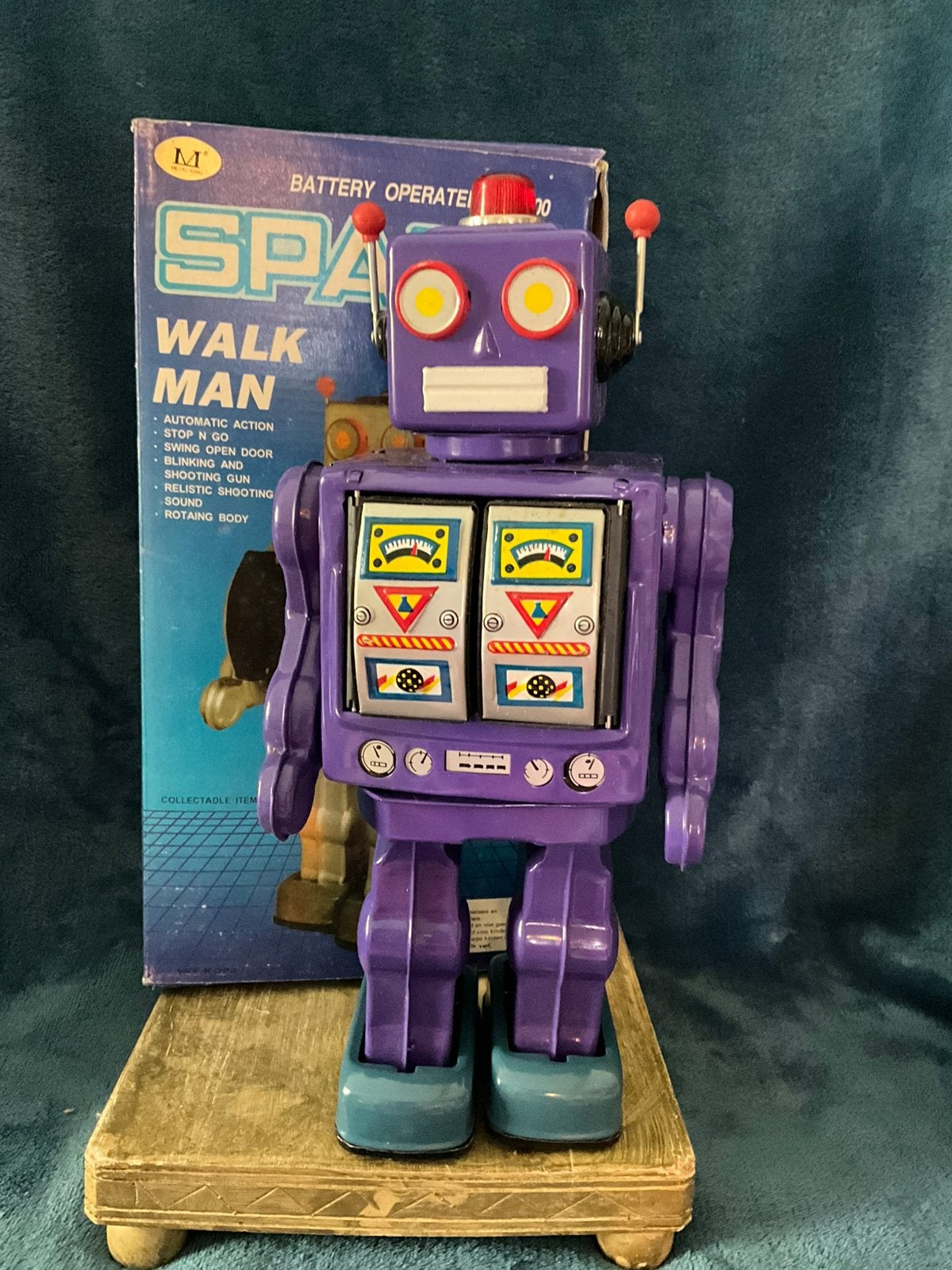 Battery operated blikken Space walk man robot in doos, Ophalen of Verzenden