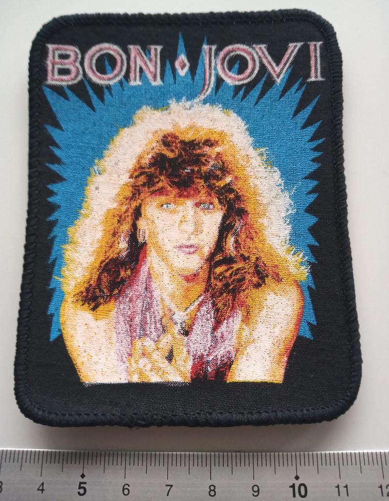 Bon Jovi zeer zeldzame vintage 80's Jon Bon Jovi patch 20, Verzenden, Nieuw, Kleding