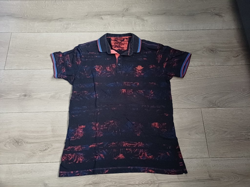 blauw met oranje polo Gabbiano mt XL, Maat 56/58 (XL), Ophalen of Verzenden, Gedragen, Gabbiano