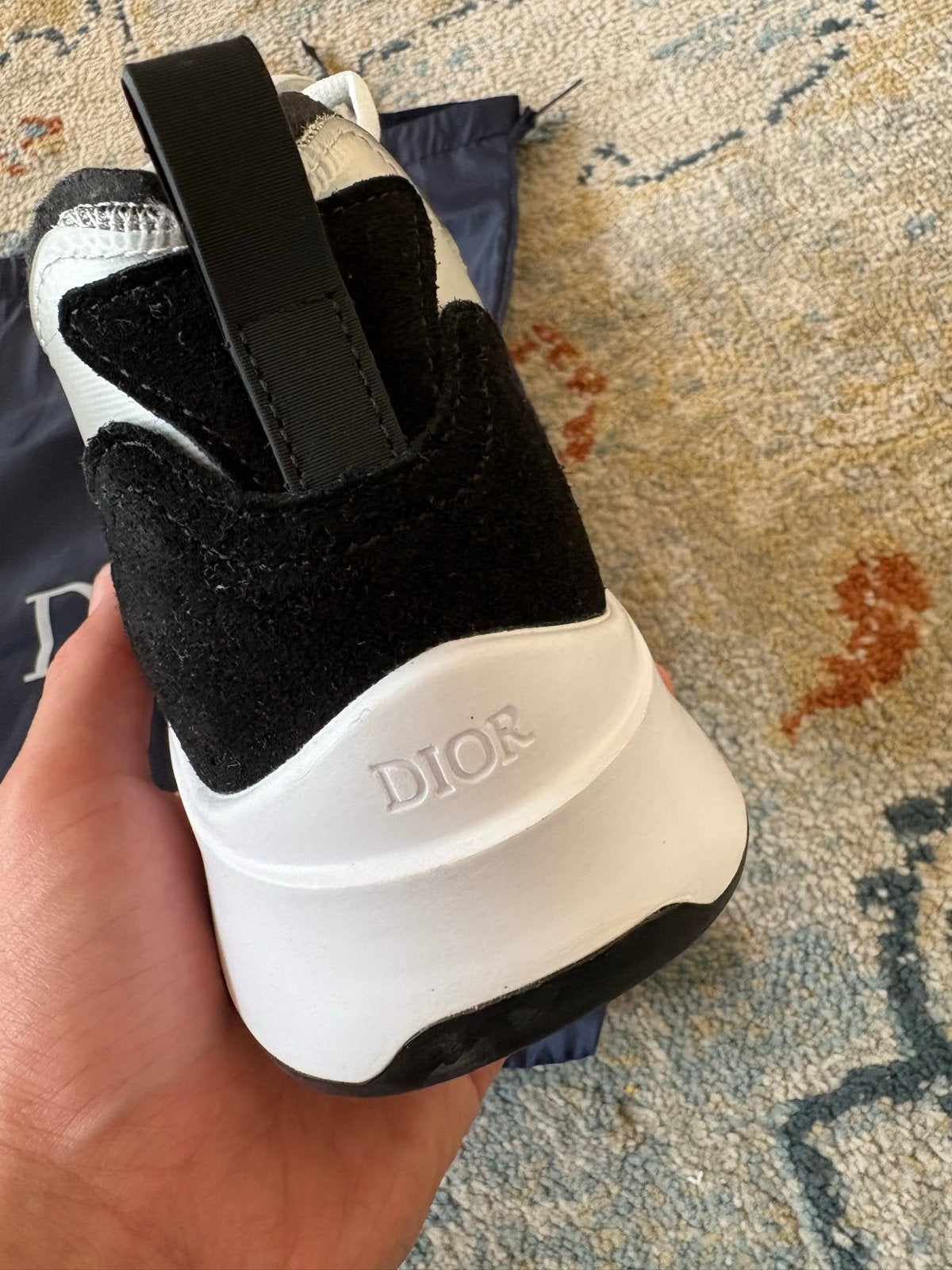 Dior B22 Sneakers Zwart/Wit Maat 44, Ophalen of Verzenden, Zo goed als nieuw, Zwart, Sneakers of Gympen