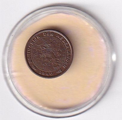 1/2 Cent 1940 ruim Zeer Fraai, Verzenden, Koningin Wilhelmina, Overige waardes, Losse munt