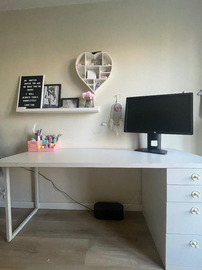 Bureau vintage, Ophalen, 160 cm, Gebruikt, Spaanplaat of MDF