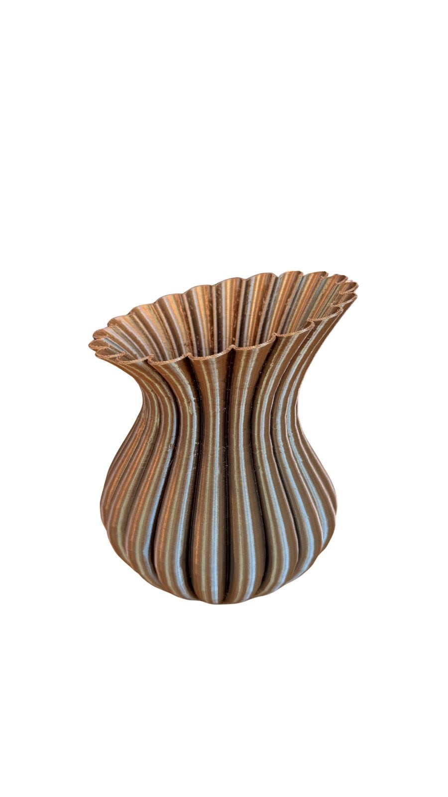 Morph design vaas olijfgroen 3d geprint 20x15cm, Ophalen, Zo goed als nieuw