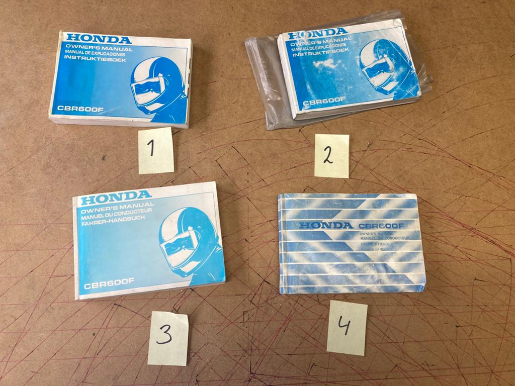 Originele instruktieboekjes HONDA CBR600F div. Talen, Ophalen of Verzenden, Honda