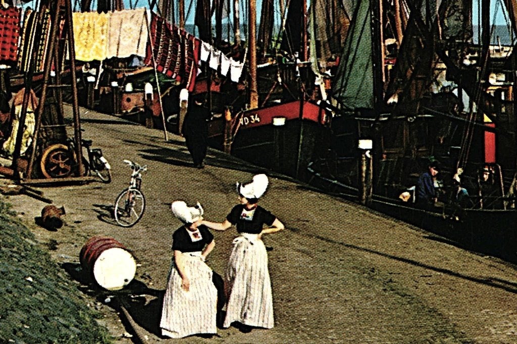 806370 Volendam Haven 1963 Gelopen met zegel, Ophalen of Verzenden, 1960 tot 1980, Gelopen, Noord-Holland