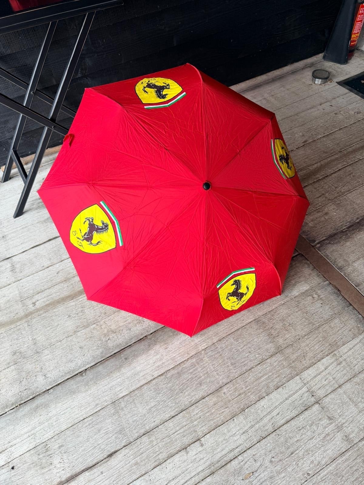 Ferrari Paraplu - Rood met Logo's, Ophalen of Verzenden, Zo goed als nieuw