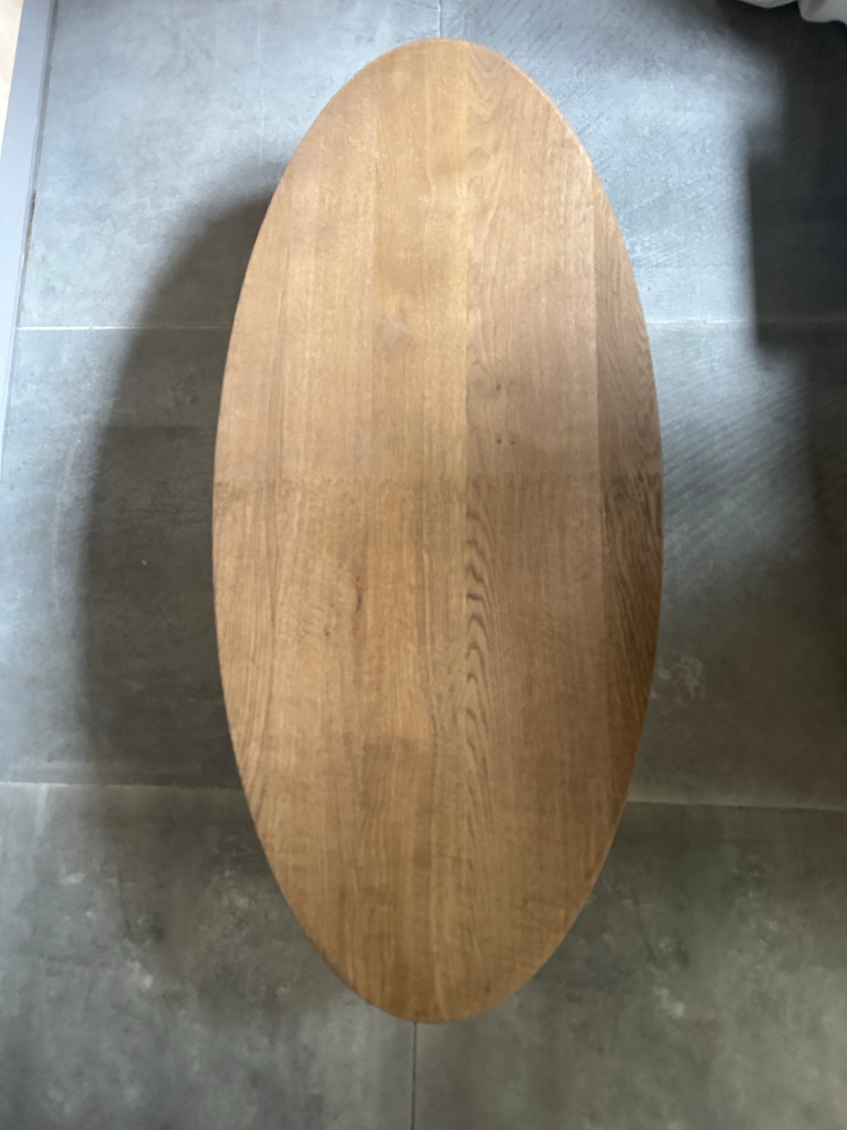 Ovale salontafel/bijzettafel, massief eiken, Ophalen, Minder dan 50 cm, 50 tot 100 cm, Eikenhout