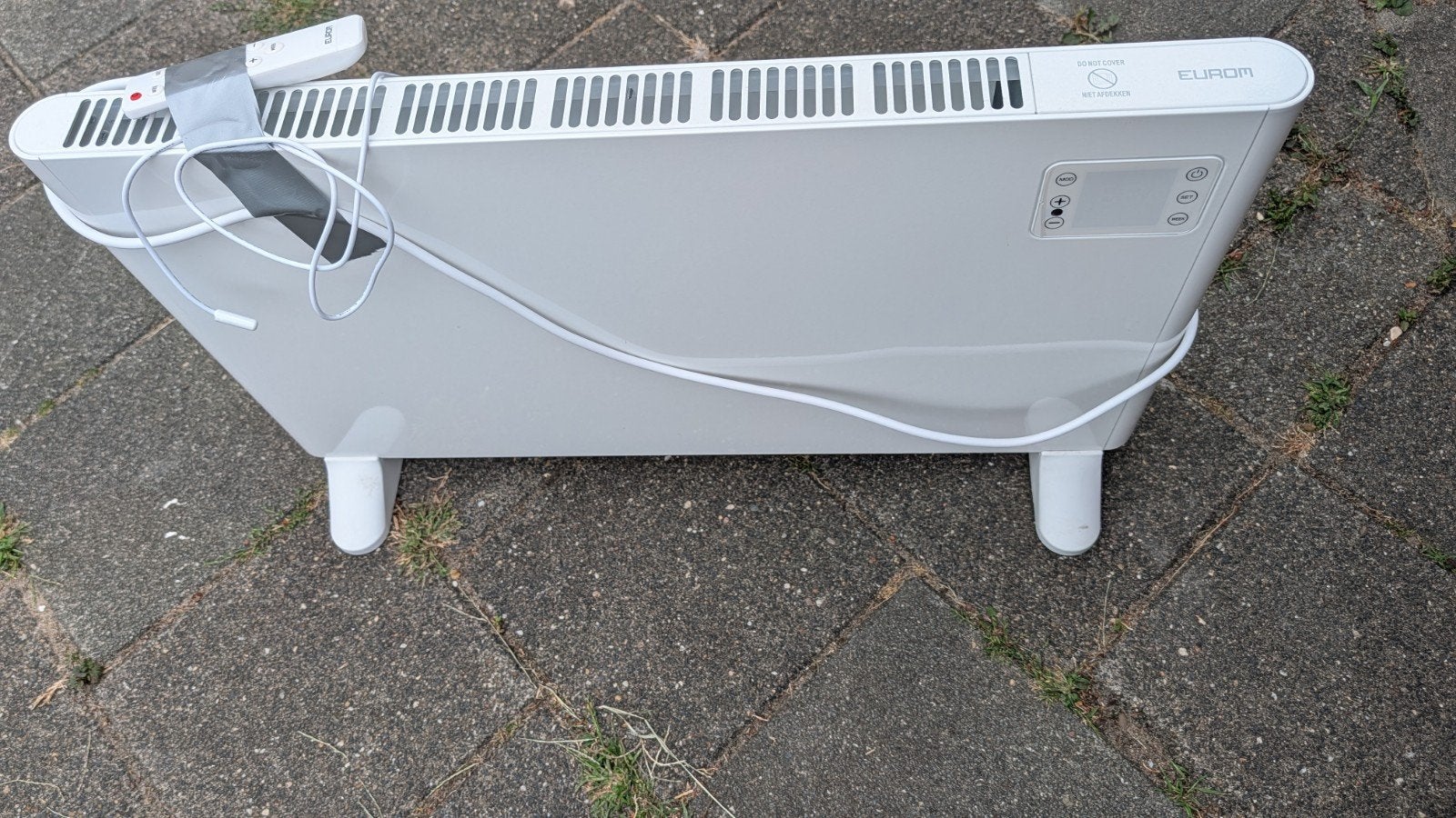 Eurom elektrische Kachel 1500 watt z.g.a.n. met Afstandsbedi, Ophalen, 30 tot 80 cm, Kachel, Zo goed als nieuw