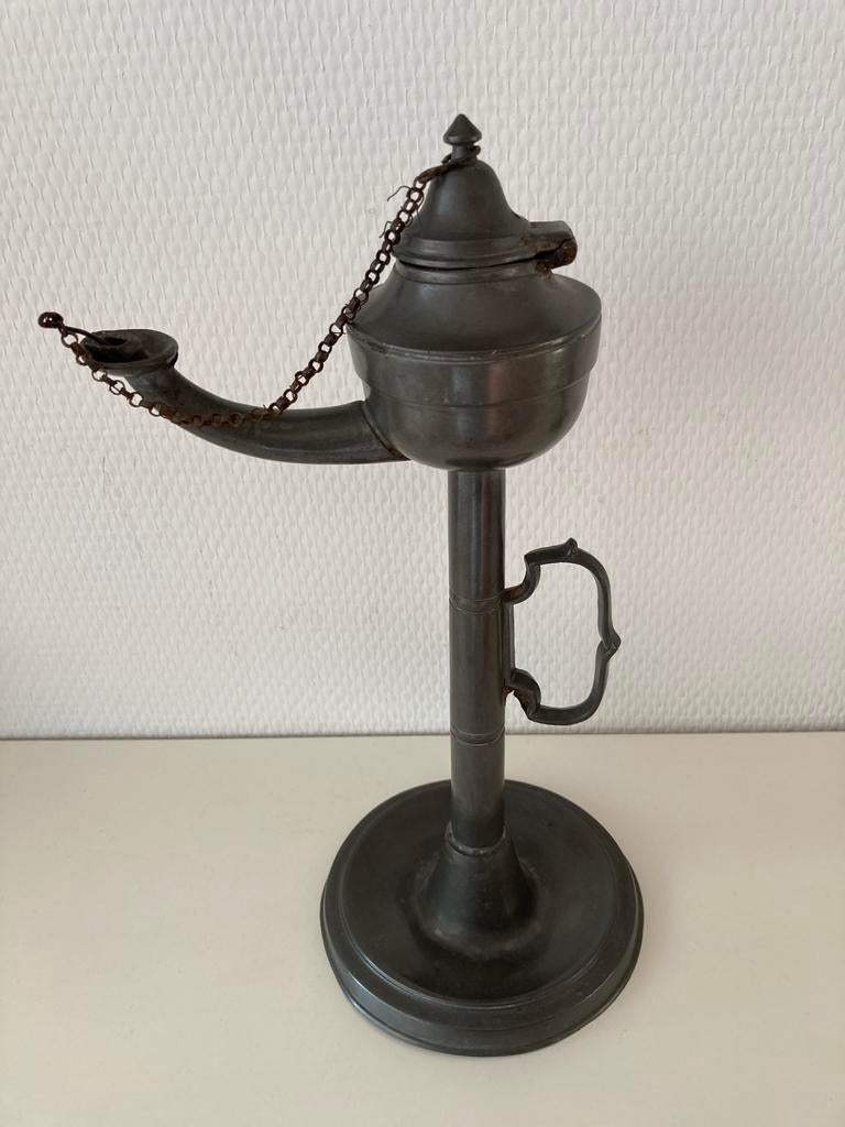 Snotneus. Tin. Antiek. Geheel gaaf. Hoogte 29 cm., Antiek en Kunst, Antiek | Tin, Verzenden