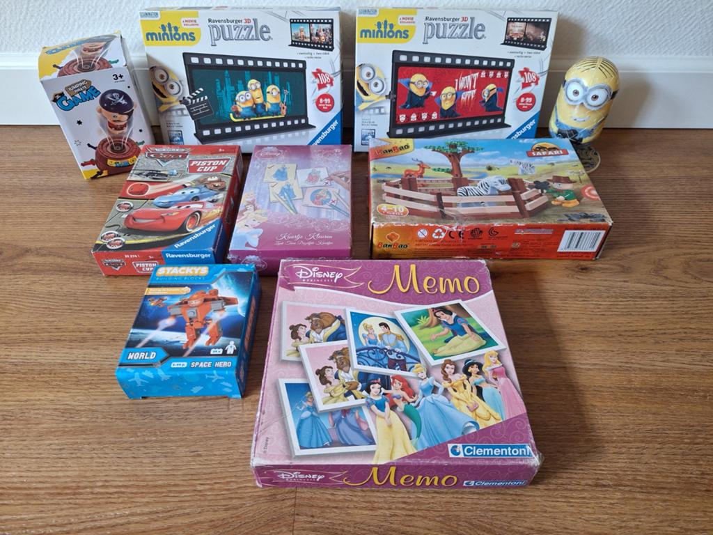 Gratis spelletjes minions puzzel, prinses memory etc, Ophalen