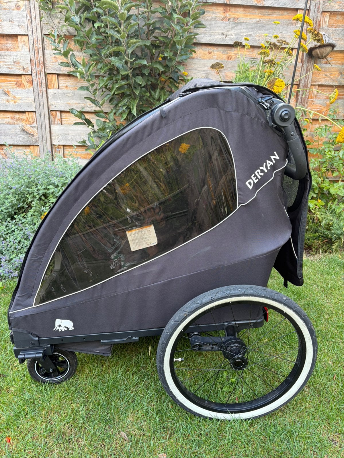 Deryan fietskar / wandelwagen / jogger - te huur, Ophalen, Zo goed als nieuw, Overige typen