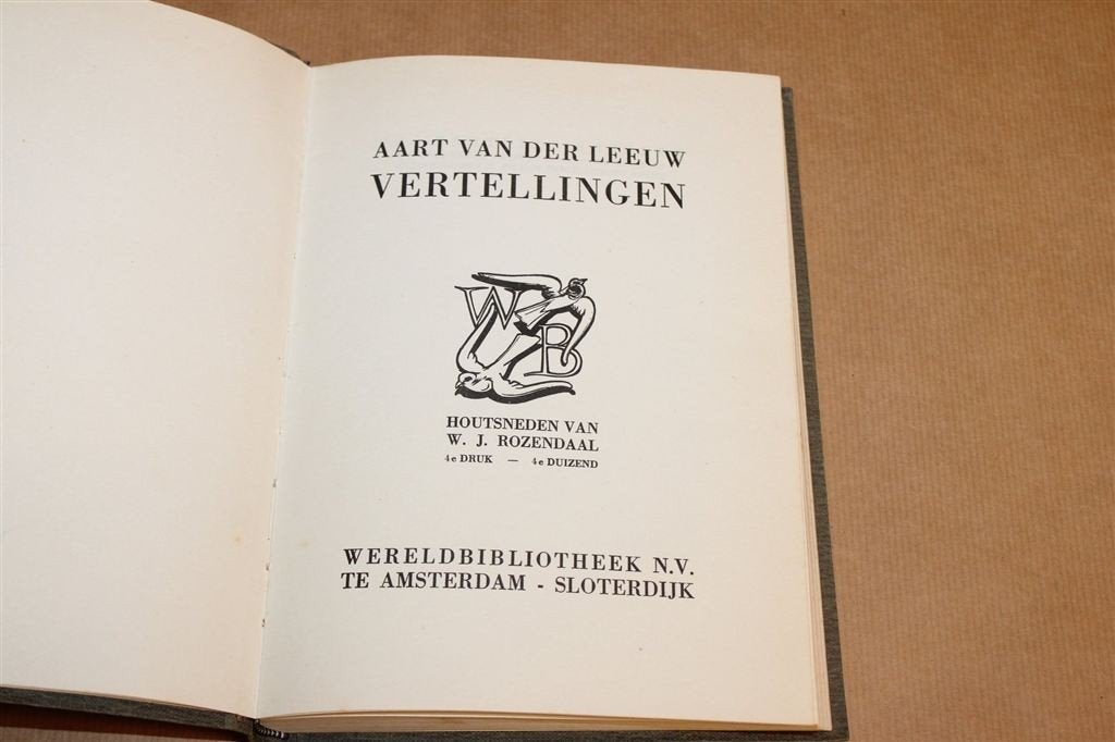 Vertellingen — Aart van der Leeuw, Met Houtsneden 1941, Ophalen of Verzenden, Gelezen
