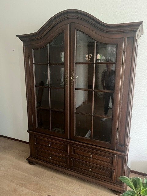 klassiek houten buffetkast, Ophalen, 200 cm of meer, Klassiek, Eikenhout