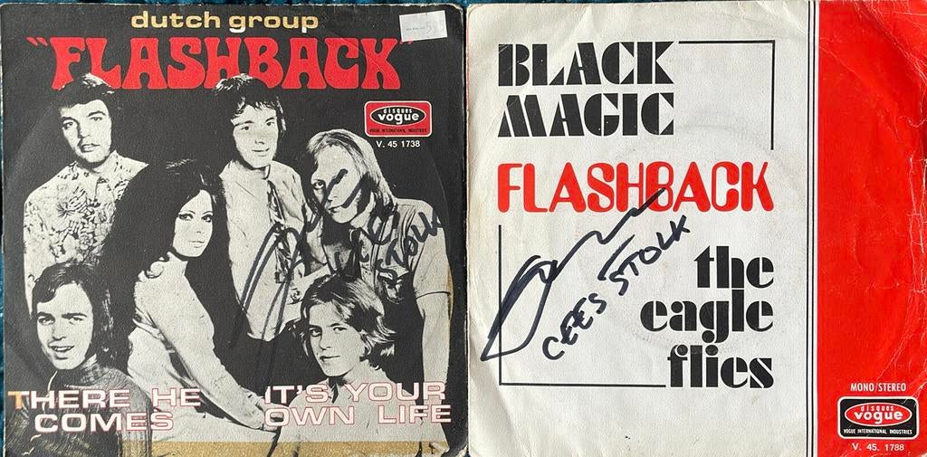 Nederpop singles Flashback GESIGNEERD!, 7 inch, Single, Ophalen of Verzenden, 1970 - 1979