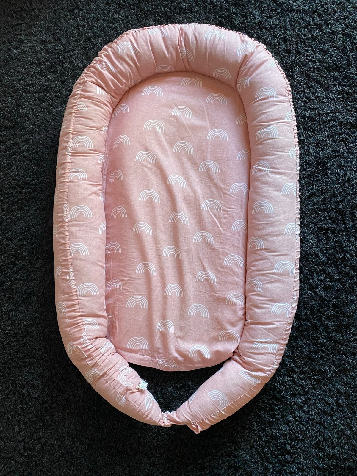 Jollein babynestje roze met regenboogjes, Ophalen of Verzenden, Zo goed als nieuw, Overige typen