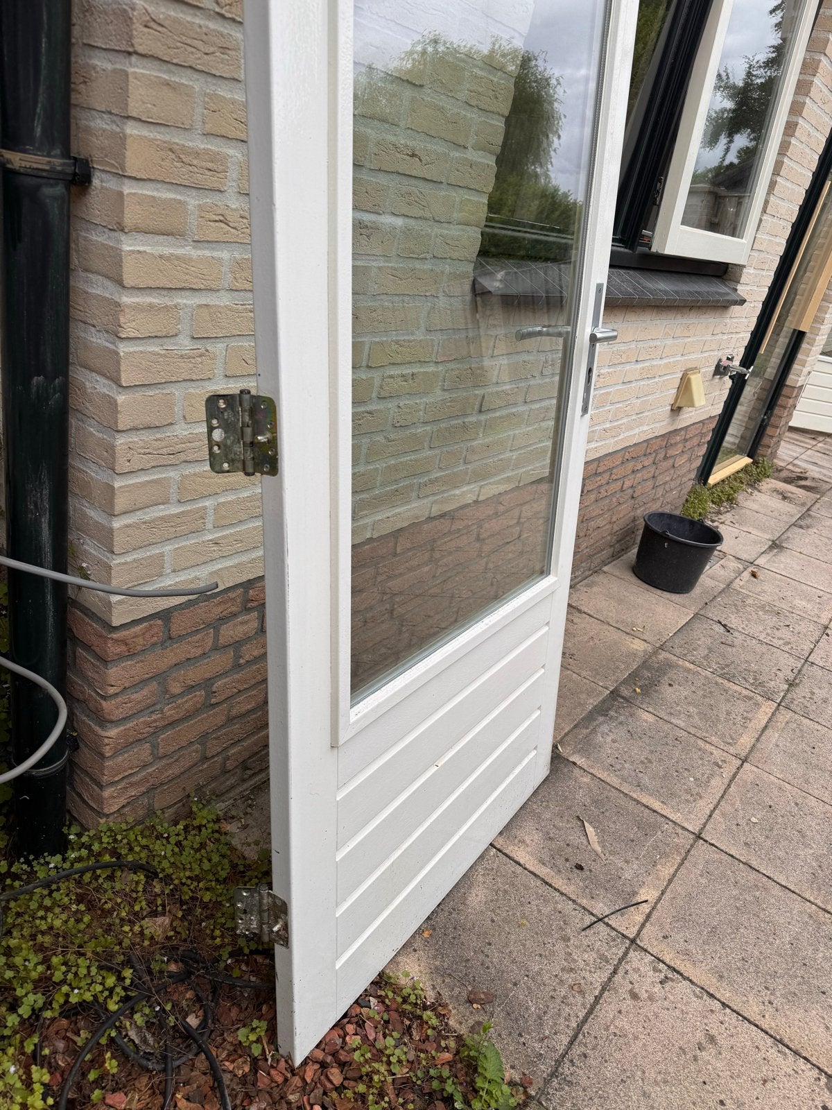 Buitendeur met dubbelglas en SKG-keurmerk, 211,5x93 cm, Ophalen, Gebruikt, 80 tot 100 cm, Buitendeur