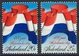 Nederland NVPH nr 1010/1 postfris Vlaggen 1972, Ophalen of Verzenden, Na 1940, Postfris