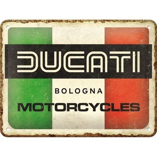 Ducati Bologna Motorcycle relief reclamebord van metaal deco