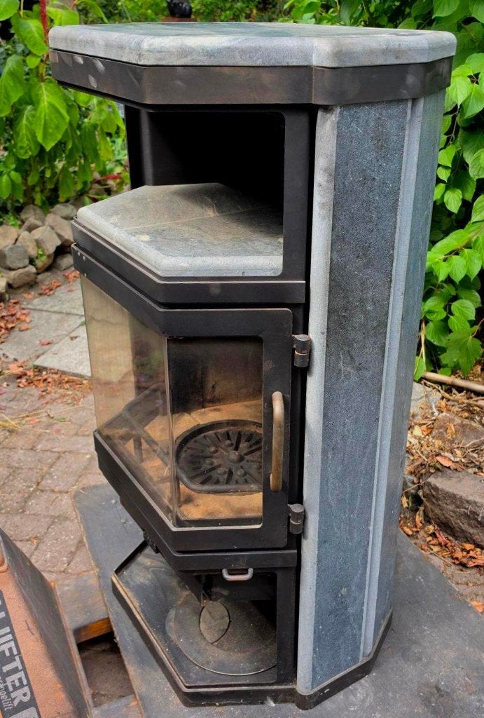 grote Dan scan houtkachel 7 kw houd de warmte lang vast, Houtkachel, Ophalen of Verzenden, Zo goed als nieuw, Vrijstaand