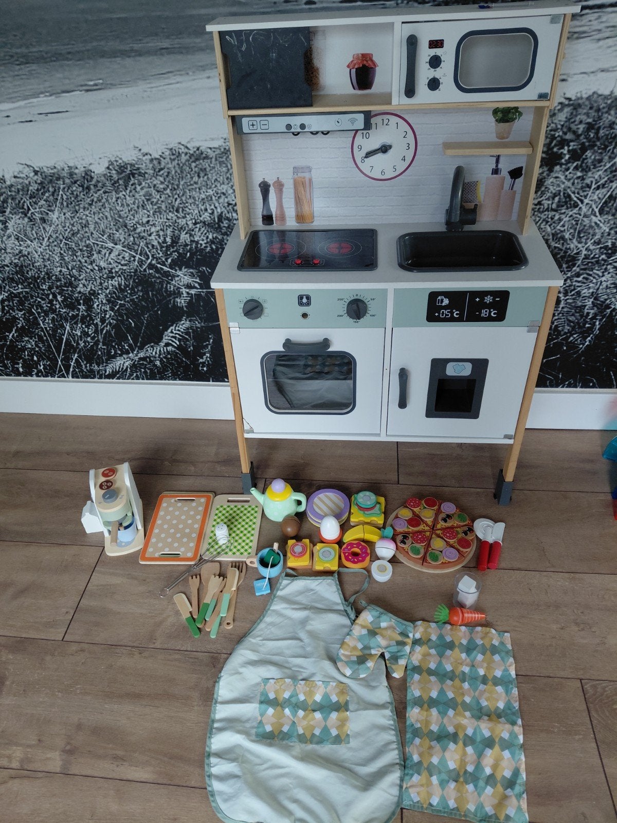 Lidl kinderkeuken met accessoires en lichte beschadigingen, Ophalen, Gebruikt