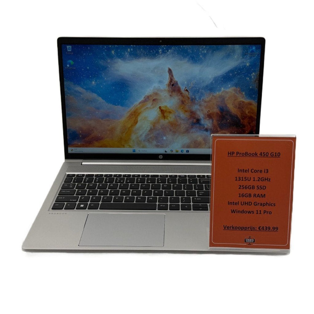 HP ProBook 450 G10 Laptop | i3-1315U 256GB SSD 16GB, Hp, Toulonsleaan 72, 256 GB, Met videokaart