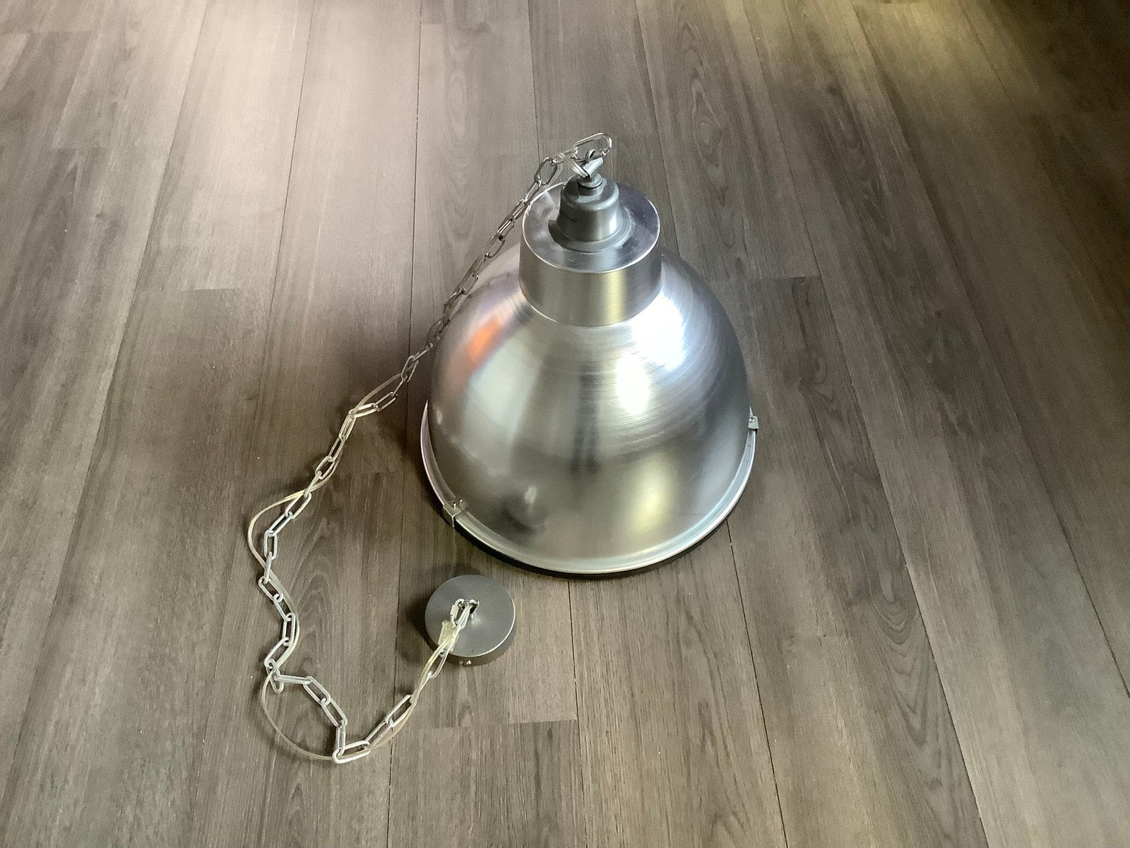Leuke industriële hanglamp, Huis en Inrichting, Lampen | Hanglampen, Ophalen, Gebruikt, Metaal