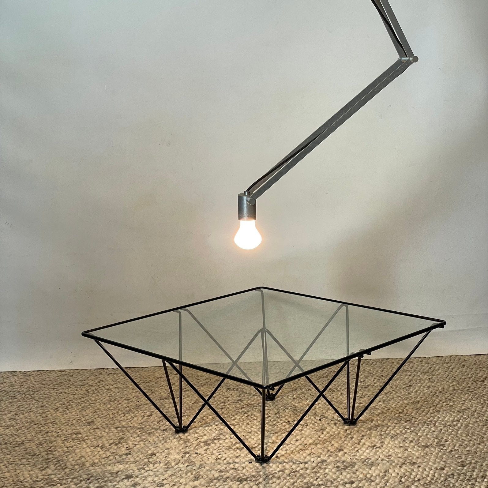 Paolo Piva pyramide salontafel model Alanda vintage design, Ophalen, 100 tot 150 cm, 50 tot 100 cm, Zo goed als nieuw