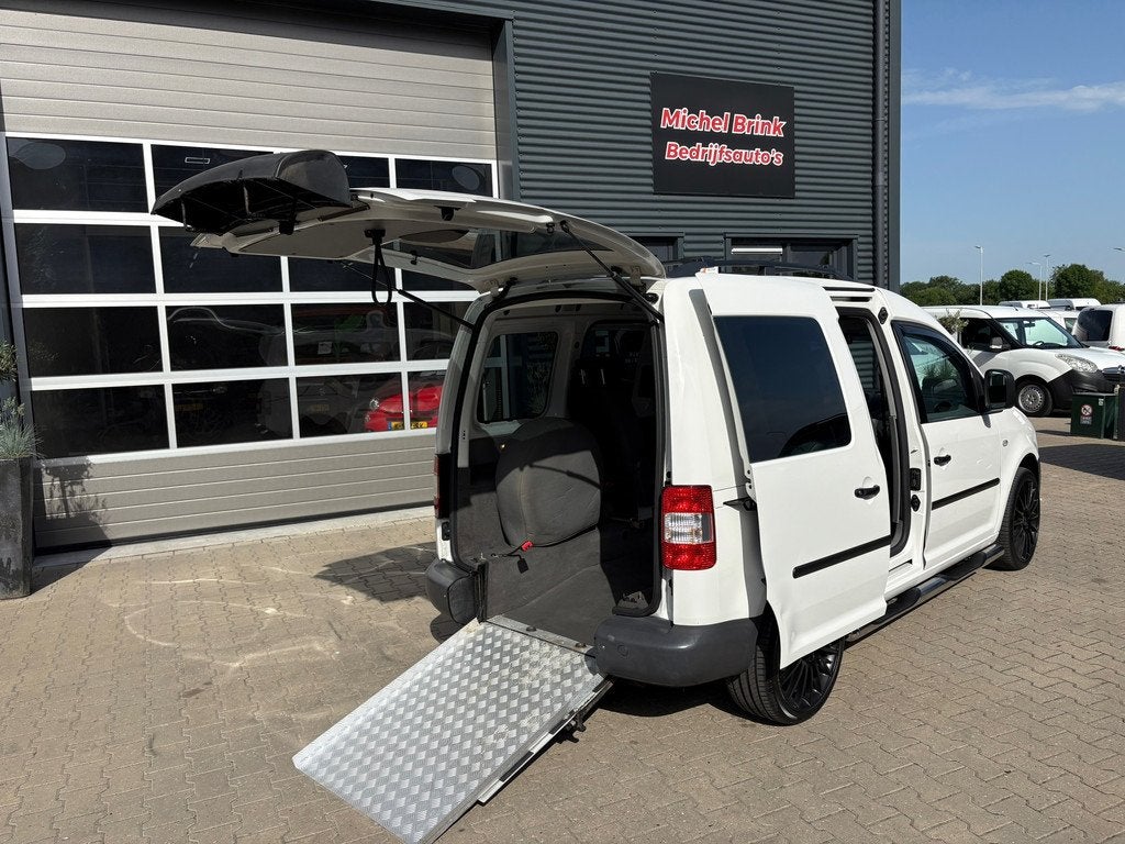 Volkswagen Caddy 1.9 TDI Invalide Rolstoel Vervoer, Auto's, Voorwielaandrijving, Gebruikt, 4 cilinders, Wit