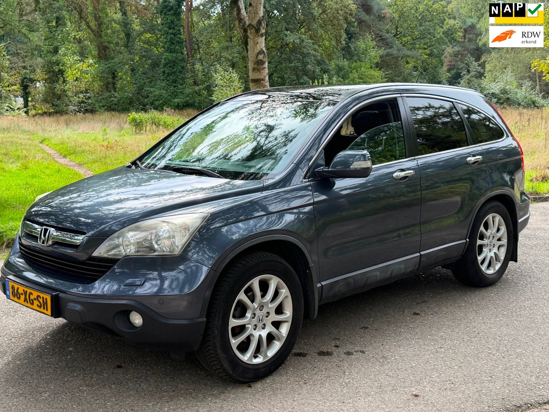 Honda CR-V 2.2D Executive 2007 VOL OPTIES PANO LEDER 4X4, Auto's, 15 km/l, Gebruikt, Zwart, 4 cilinders