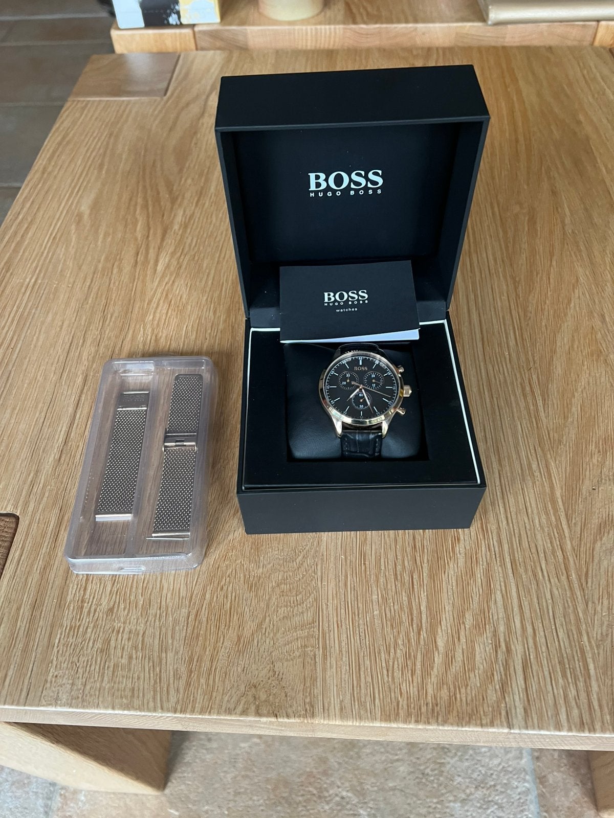 Hugo BOSS, Overige merken, Overige materialen, Leer, Polshorloge