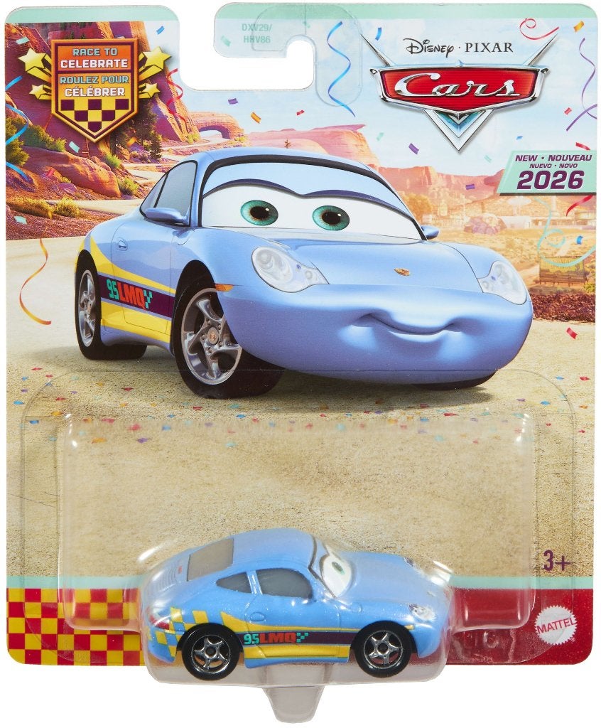 Disney Cars Pixar Sally race to celebrate, Ophalen of Verzenden, Nieuw