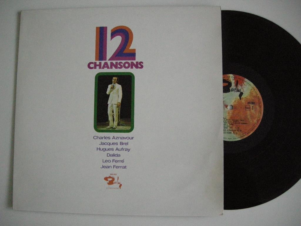 Aznavour  Brel Dalida  Ferrat Ferre Aufray 12 Chansons - LP, Ophalen, Zo goed als nieuw, 12 inch