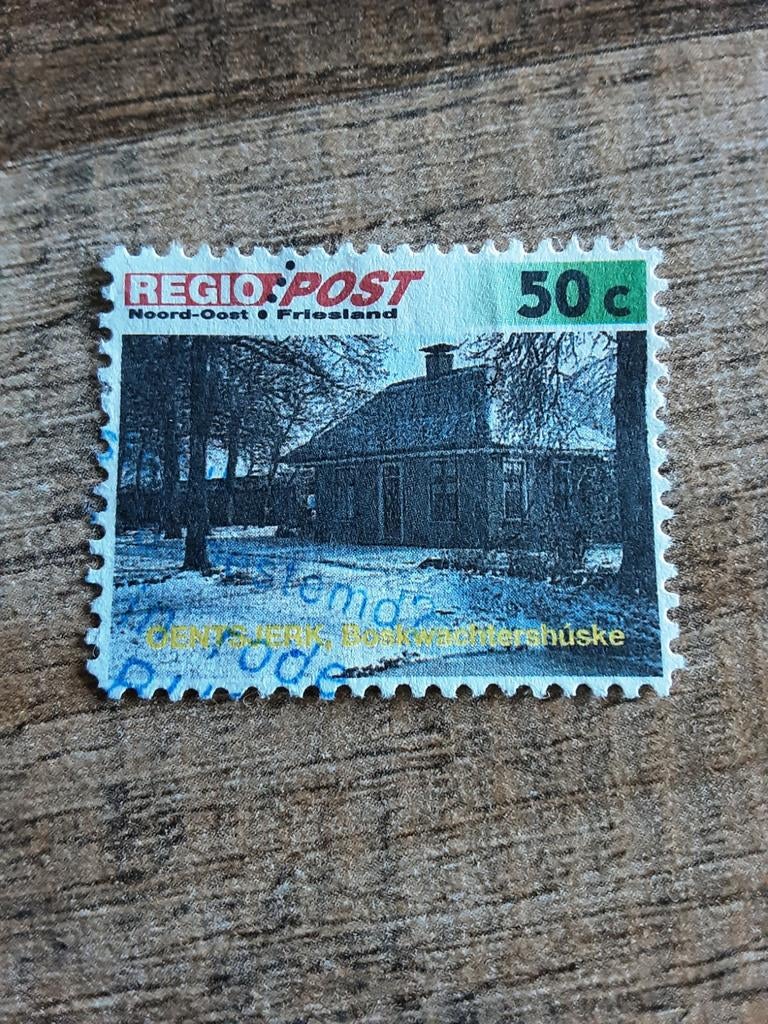 Regiopost. 0entsjerk. Boskwachtershuske ( gest), Postzegels en Munten, Postzegels | Nederland, Ophalen of Verzenden