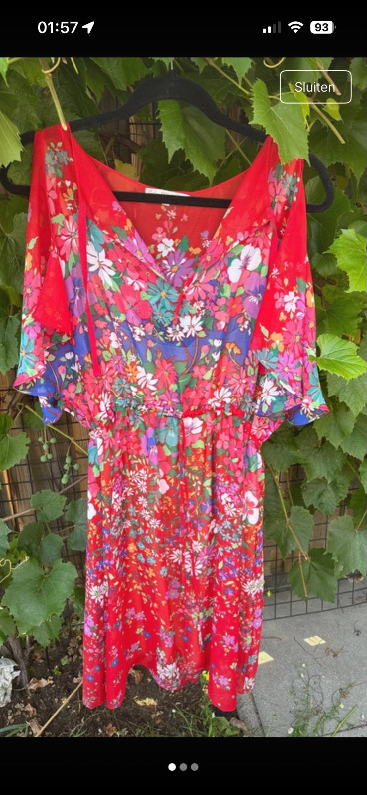 Zomerse bloemenjurk met onderjurk - Exclusive Replay Clothin, Maat 38/40 (M), Ophalen of Verzenden, Zo goed als nieuw, Boven de knie