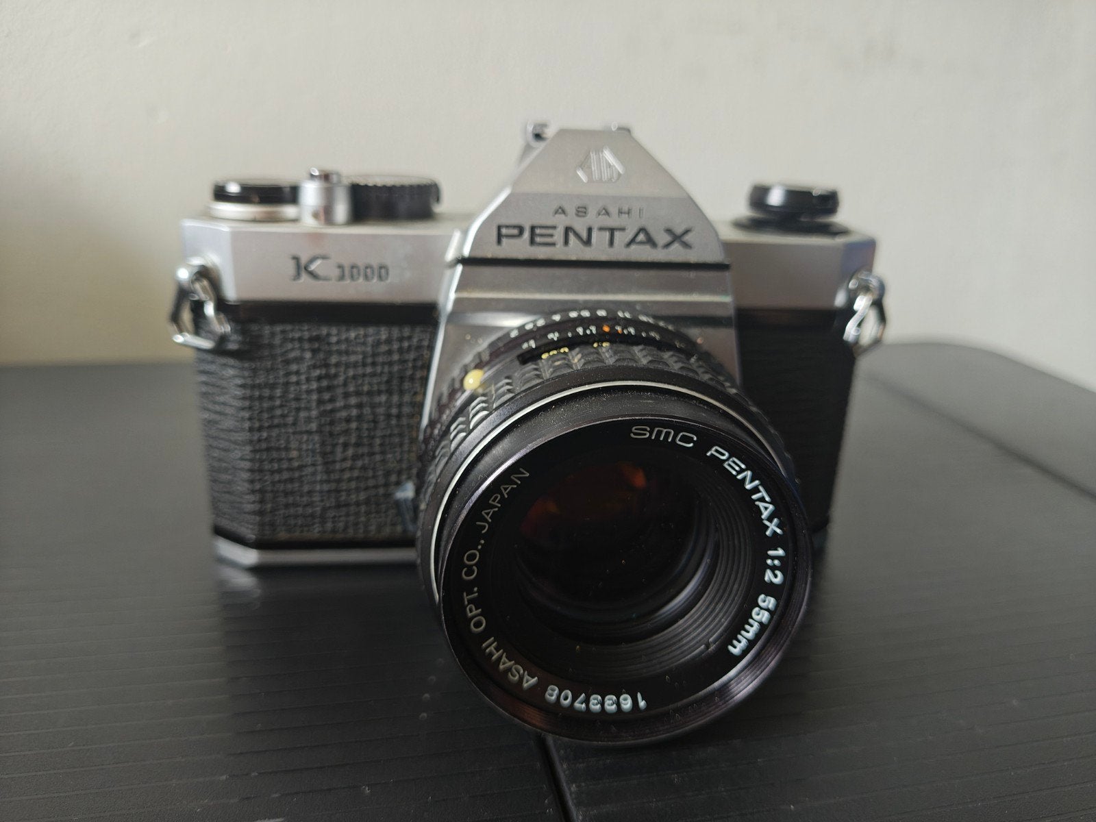 Asahi Pentax K1000 met 3 lenzen, Beschermhoes/tas, Zo goed als nieuw, Standaardlens, Pentax K-mount