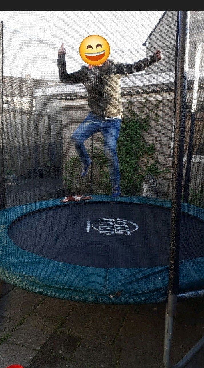 Jolly Jump Trampoline 240cm met net, Ophalen, Zo goed als nieuw